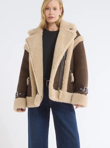 Brown Vegan Leather Jacket by Rumored