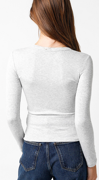 Long Sleeve Top in Black, Grey, Brown or Light Grey