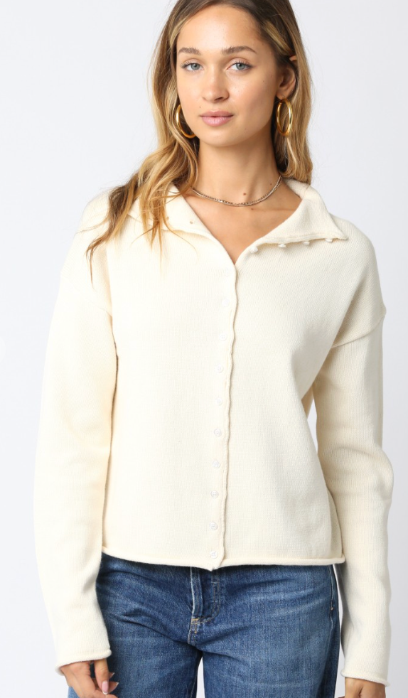 Button Down Sweater Cardigan