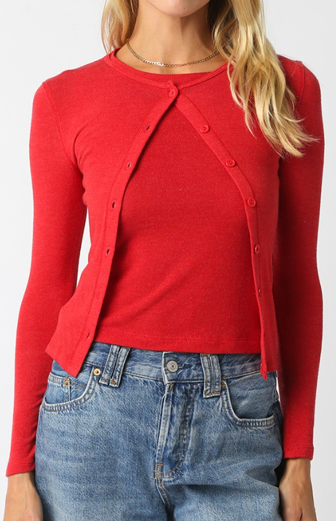 Button Down Sweater Top