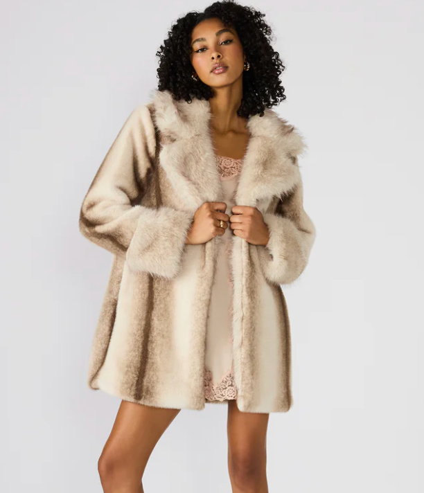 Carmelina Faux Fur Coat by Steve Madden