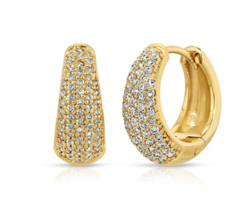 Pave Hoop Earring by Jurate