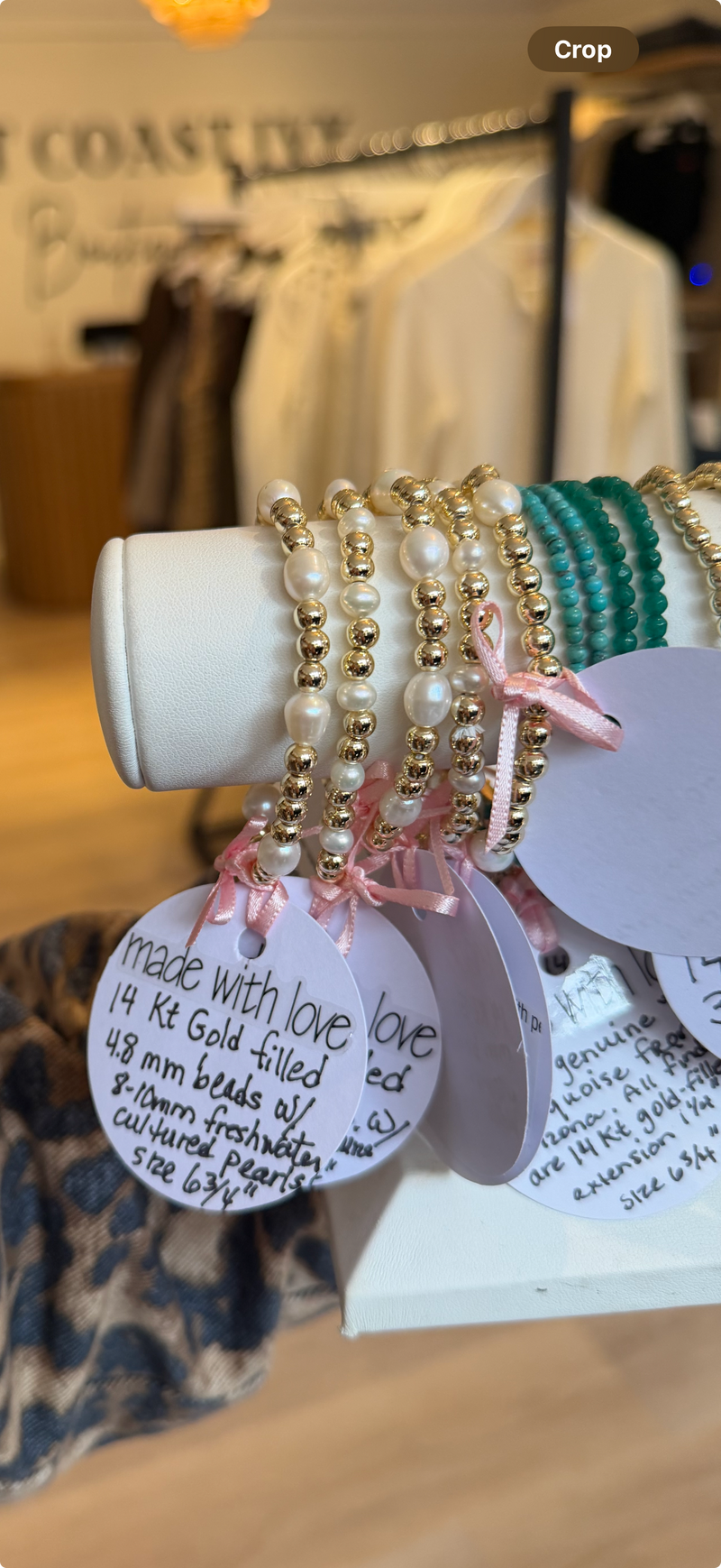 Gold filled bracelet with pearls