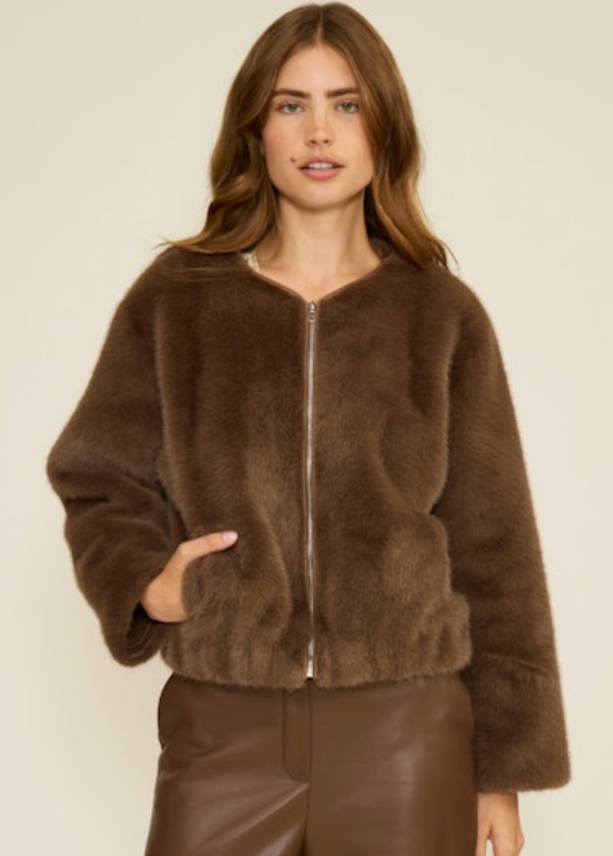 Faux Fur Jacket by Lucy Paris