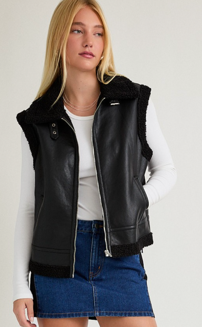 Vegan Leather Vest