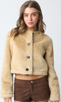 Faux Fur Beige Jacket