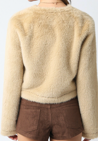 Faux Fur Beige Jacket