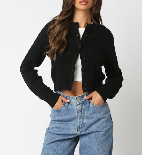 Long Sleeve Button Down Sweater Top
