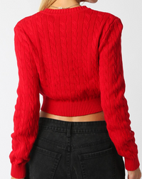 Long Sleeve Button Down Sweater Top