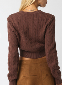 Long Sleeve Button Down Sweater Top