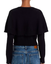 Giselle Cape Cardigan in Black by Steve Madden