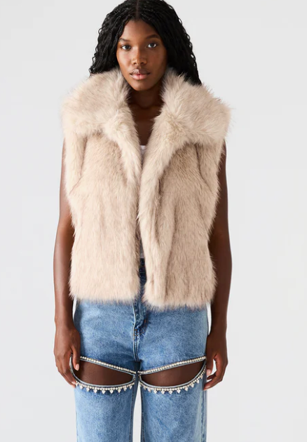 Safira Faux Fur Jacket by Steve Madden