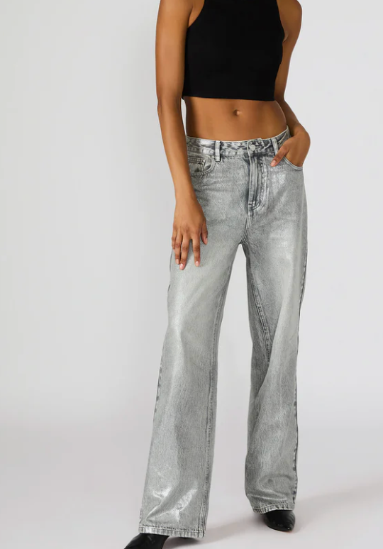 Zo Silver Jean Pant by Steve Madden
