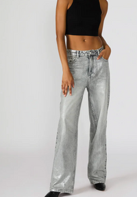Zo Silver Jean Pant by Steve Madden