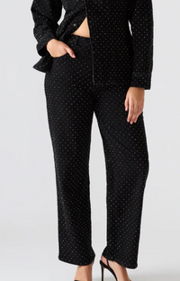 Rhinestone Black Jean Pant by Steve Madden