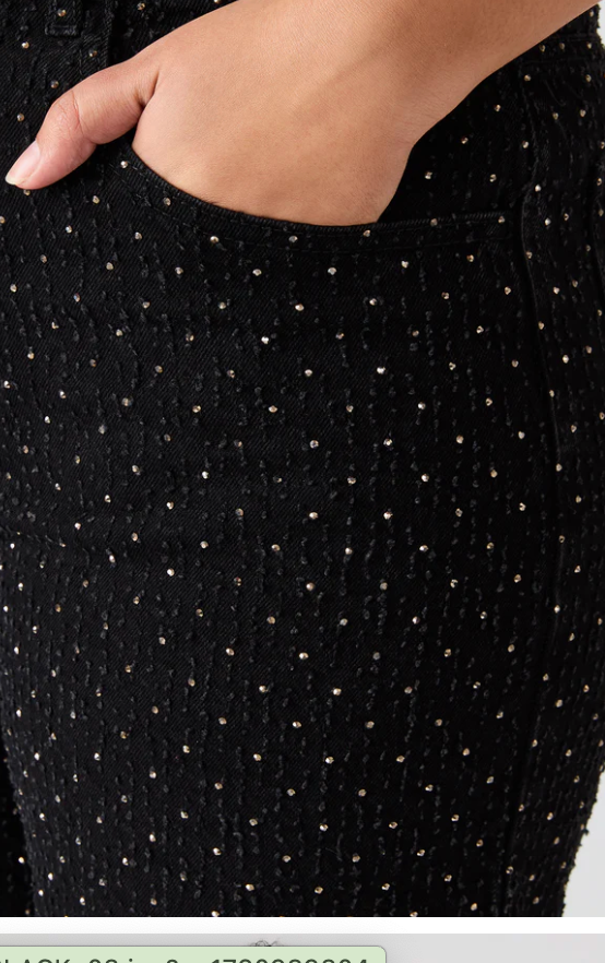 Rhinestone Black Jean Pant by Steve Madden