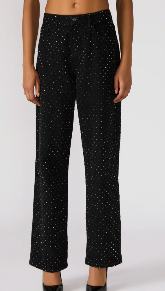 Rhinestone Black Jean Pant by Steve Madden