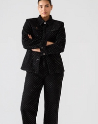 Parc Rhinestone Denim Jacket by Steve Madden