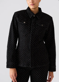 Parc Rhinestone Denim Jacket by Steve Madden
