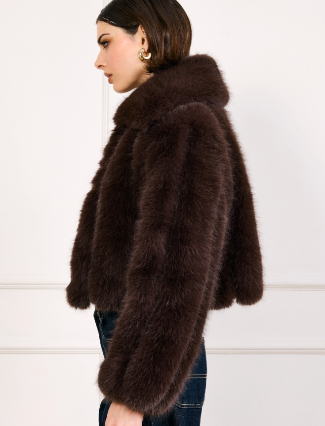 Jax Faux Fur Jacket by Line and Dot