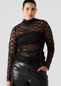 Baylee Lace and Rhinestone Top by Steve Madden