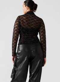 Baylee Lace and Rhinestone Top by Steve Madden