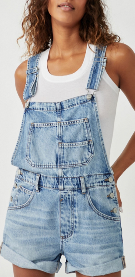 Denim Romper Overalls by Free People