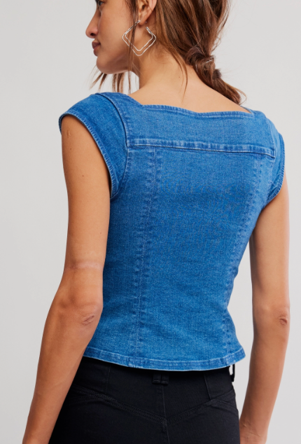 Marilyn Denim Corset Top by Free People
