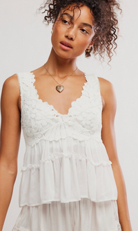 Petal Party White Lace Top by Free People