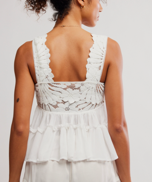 Petal Party White Lace Top by Free People