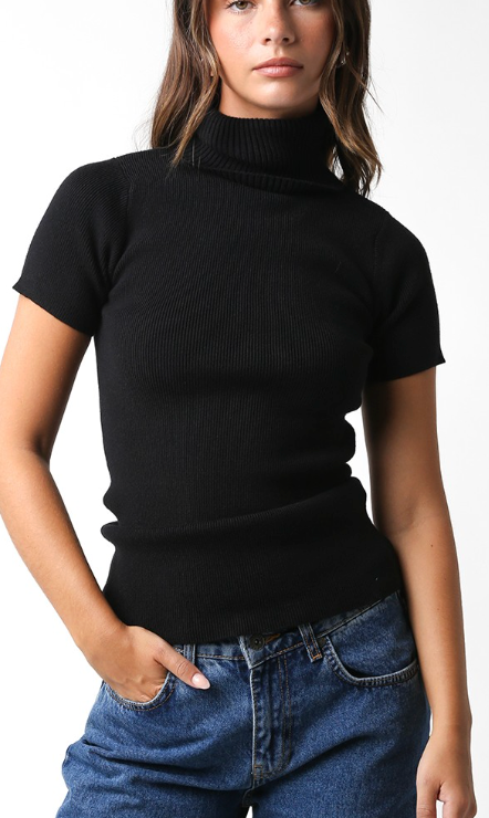 Mock Neck Sweater Top
