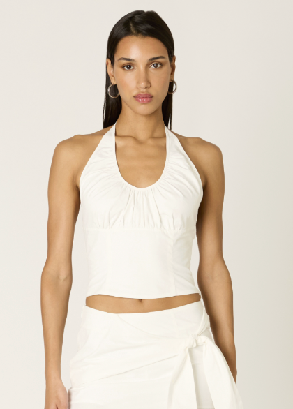 White Halter Top by NIA