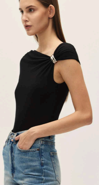 Black and Silver Top by Elodie