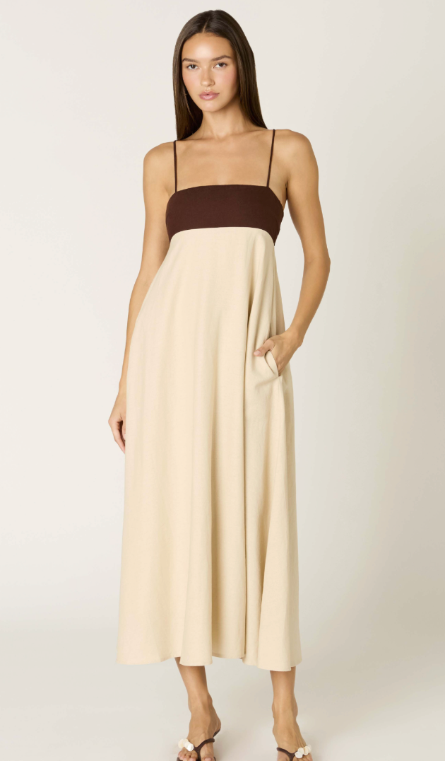 Two Tone Midi Dress by NIA