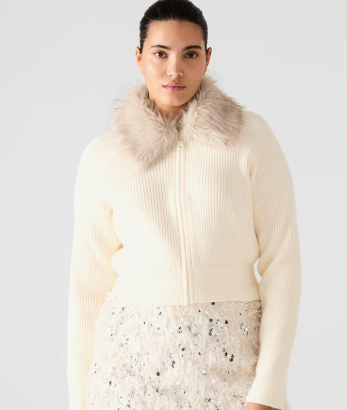 Lysia Faux Fur Sweater Top by Steve Madden