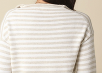 Striped Button Down Sweater