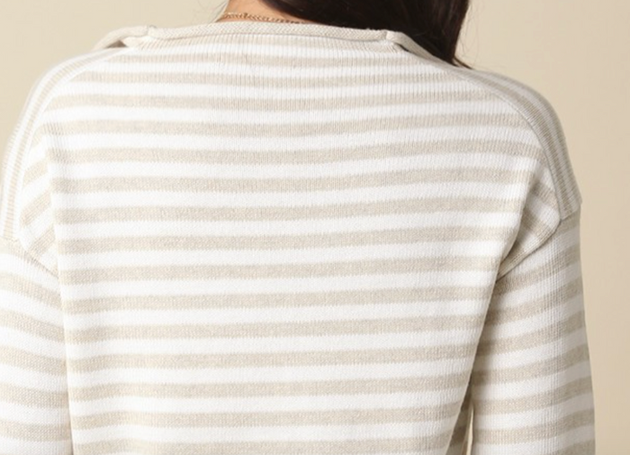 Striped Button Down Sweater