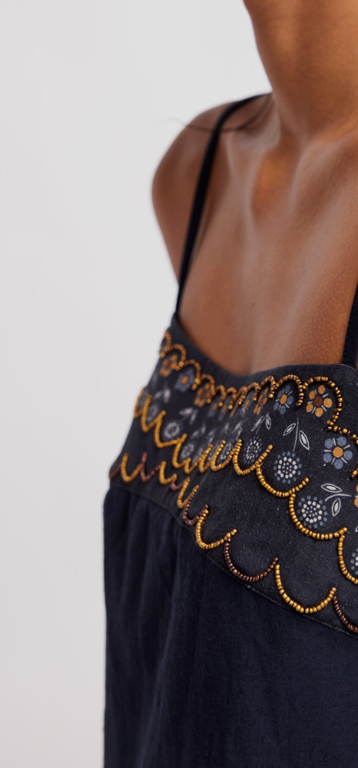 Sunspell Blue Embellished Mini Dress by Free People