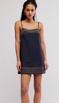 Sunspell Blue Embellished Mini Dress by Free People