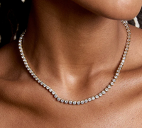 Bezel Tennis Necklace by HART