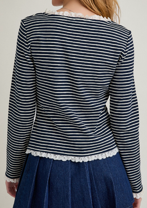 Striped Button Down Sweater