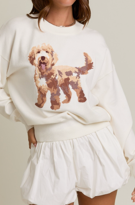 Long Sleeve Dog Inspired Sweater