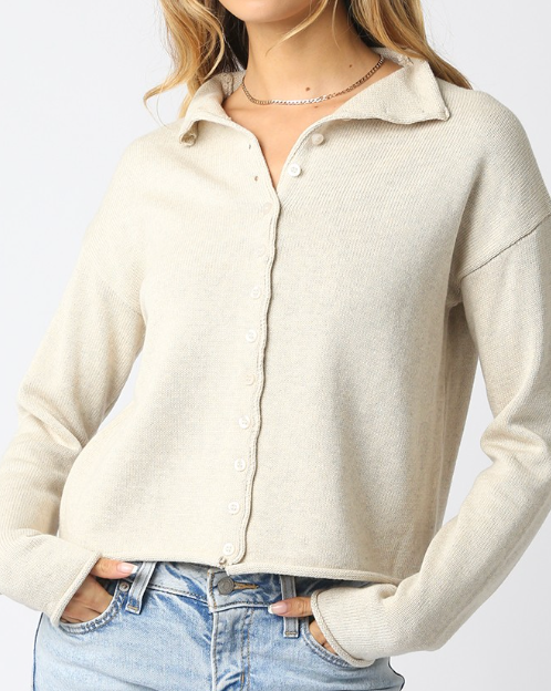 Button down Sweater Top