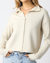 Button down Sweater Top