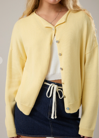 Button Down Cardigan Sweater Top