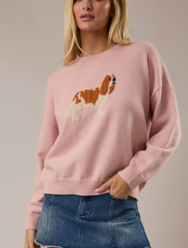 King Charles Spaniel Graphic Sweater