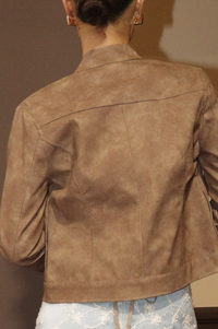 Vegan Leather Bomber Jacket