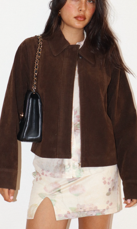 Faux Suede Brown Jacket