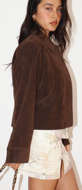 Faux Suede Brown Jacket