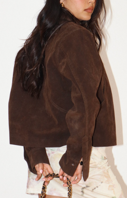 Faux Suede Brown Jacket